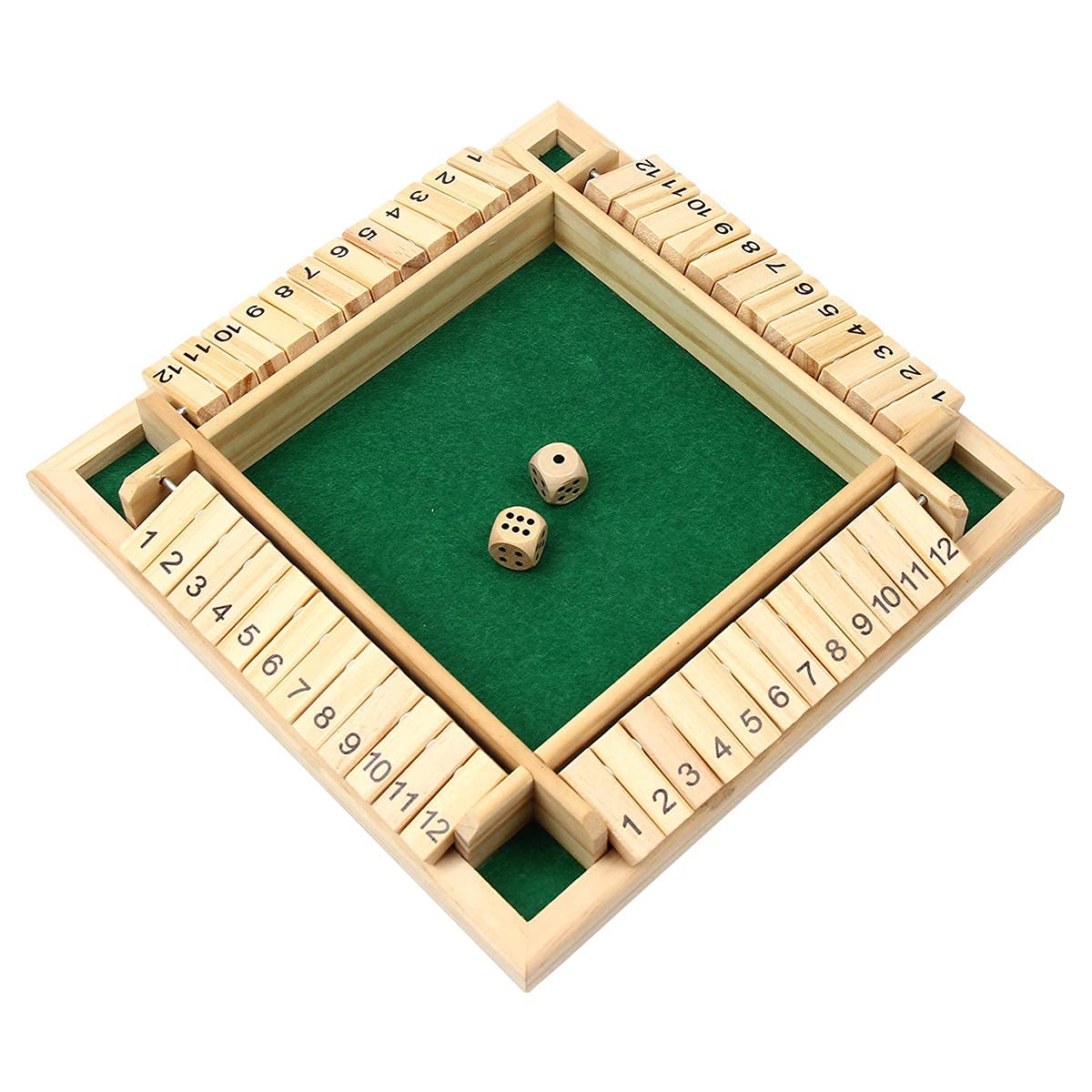 Amazon.co.jp: bouti1583 Shut The Box ダイスゲーム クラシック 4面